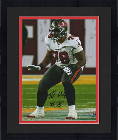 Frmd Tristan Wirfs Buccaneers Super Bowl LV Champs Signed 8" x 10" Action Photo