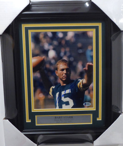 Bart Starr Autographed Signed Framed 8x10 Photo Green Bay Packers Beckett H10074