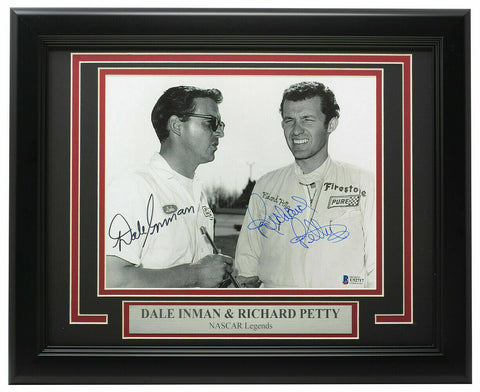 Richard Petty and Dale Inman Signed Framed 8x10 Nascar Photo BAS