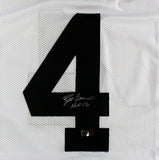 Brett Favre Signed Green Bay Custom White Jersey with "HOF 16" Inscription