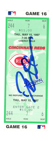 Deion Sanders Signed Cincinnati Reds 5/15/1997 vs Dodgers Ticket BAS 37234