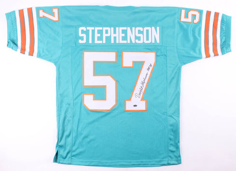 Dwight Stephenson Signed Miami Dolphins Jersey Inscribed "HOF 98"(Schwartz COA)