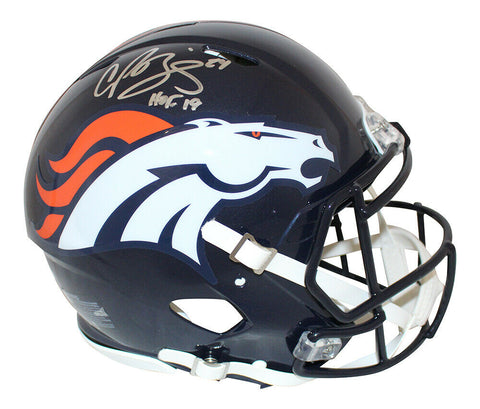 Champ Bailey Signed Denver Broncos Authentic Speed Helmet HOF BAS 30545