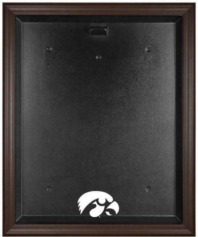 Iowa Hawkeyes Brown Framed Logo Jersey Display Case - Fanatics Authentic
