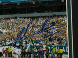 Miles Sanders Signed Framed Philadelphia Eagles 8x10 Celebration Photo JSA ITP