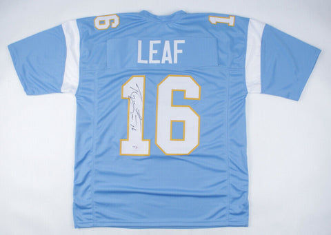 Ryan Leaf Signed Chargers Jersey (PSA COA) San Diego's 1998 #2 Overall Draft Pck