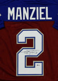 Johnny Manziel Autographed Canadian Pro Style Jersey- Beckett Authenticated *2