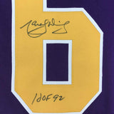 Autographed/Signed MARCEL DIONNE HOF 92 Los Angeles LA Purple Jersey JSA COA