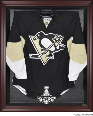 Penguins 2016 Stanley Cup Champs Mahogany Framed Jersey Display Case