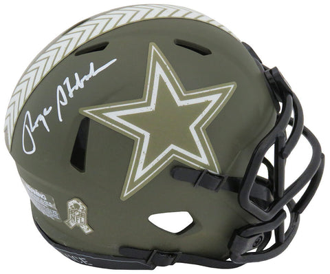 Roger Staubach Signed Dallas Cowboys SALUTE Riddell Speed Mini Helmet - (SS COA)