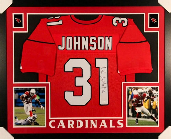 David Johnson Signed Cardinals 35x43 Custom Framed Jersey (JSA COA)