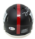 Daniel Jones Signed New York Giants Mini Matte Black Spd Replica Helmet BAS ITP