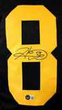 Hines Ward Signed Black w/ Yellow # Pro Style Jersey-BeckettW Hologram *Black *8
