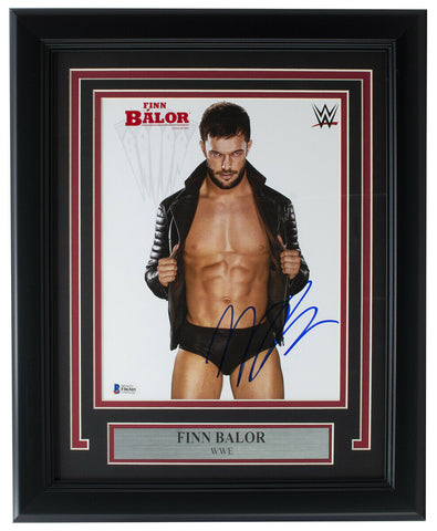 Finn Balor Signed Framed 8x10 WWE Wrestling Photo BAS
