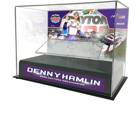 Denny Hamlin 2020 Daytona 500 Champ 1:24 Die Cast Display Case & Plate