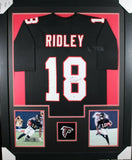 CALVIN RIDLEY (Falcons black TOWER) Signed Autographed Framed Jersey Beckett
