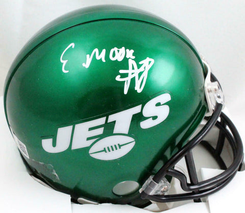 Elijah Moore Autographed New York Jets Mini Helmet- Beckett W Hologram *White