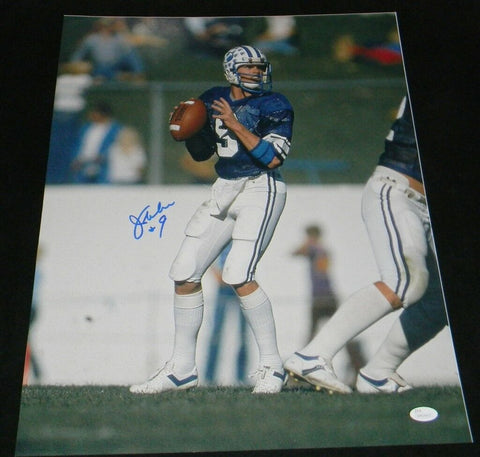 JIM McMAHON SIGNED AUTOGRAPHED BRIGHAM YOUNG BYU COUGARS 16x20 PHOTO JSA