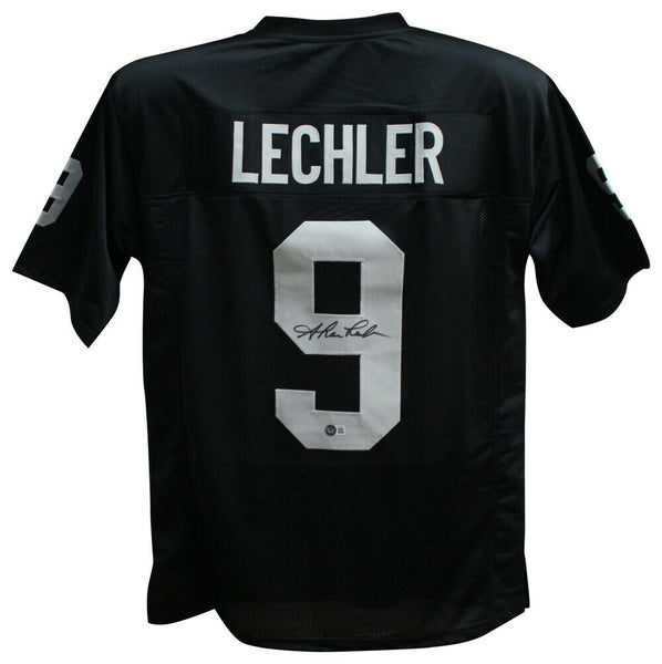Shane Lechler Autographed/Signed Pro Style Black XL Jersey Beckett BAS 34185