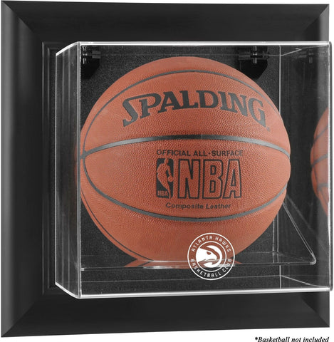 Atlanta Hawks Black Framed Wall-Mounted Team Logo Basketball Display Case