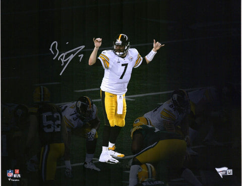 Ben Roethlisberger Steelers Signed 11x14 Super Bowl XLV Champs Spotlight Photo
