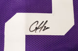 LSU TIGERS CLYDE EDWARDS-HELAIRE AUTOGRAPHED PURPLE JERSEY BECKETT BAS 193943