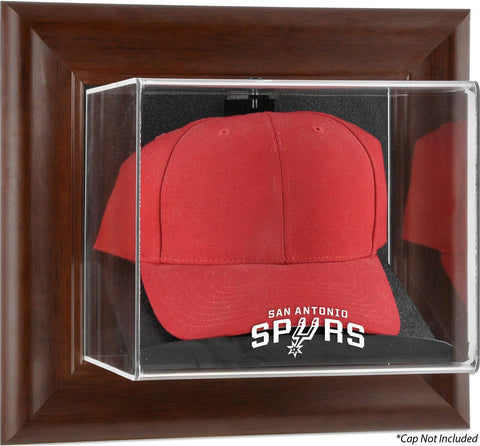 San Antonio Spurs Team Logo Brown Framed Wall-Mounted Cap Case - Fanatics