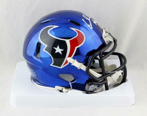 Earl Campbell Signed Houston Texans Chrome Mini Helmet w/HOF - JSA W Auth *White