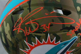 Ricky Williams Signed Dolphins F/S Camo Authentic Helmet w/SWED - Beckett W Auth