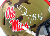 DK Metcalf Signed Ole Miss Rebels Camo Speed Mini Helmet - Beckett W Auth *White