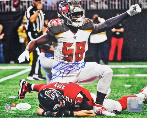 Shaquil Barrett Autographed Tampa Bay 8x10 FP Over Ryan Photo- JSA W Auth *White