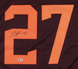 Kareem Hunt Signed Cleveland Browns Color Rush Jersey (Beckett Hologram) R.B.