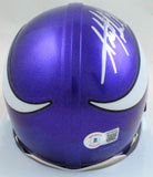 Adrian Peterson Signed Minnesota Vikings Mini Helmet w/Insc. -Beckett W Hologram