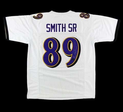 Steve Smith Sr Signed Baltimore Custom White Jersey
