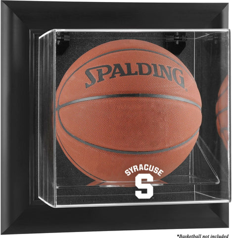 Syracuse Orange Black Framed Present Logo Wall-Mountable Basketball Display Case