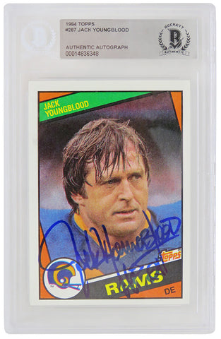 Jack Youngblood autographed Rams 1984 Topps Card #287 w/HF'01 (Beckett)