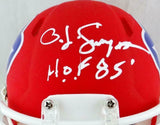 OJ Simpson Signed Buffalo Bills AMP Speed Mini Helmet w/HOF - Beckett Auth