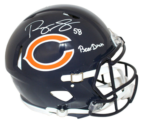 Roquan Smith Autographed Chicago Bears Authentic Speed Helmet BAS 28131