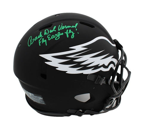 Dick Vermeil Signed Philadelphia Eagles Speed Authentic Eclipse Helmet - Insc