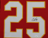 CLYDE EDWARDS-HELAIRE (Chiefs red TOWER) Signed Autographed Framed Jersey JSA