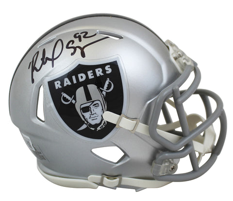 Raiders Richard Seymour Authentic Signed Speed Mini Helmet BAS Witnessed