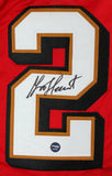 Garrison Hearst Autographed Red Pro Style Jersey-Prova *Black