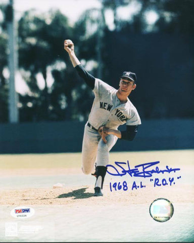 Yankees Stan Bahnsen '1968 Al Roy' Signed Authentic 8X10 Photo PSA/DNA #U70334