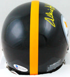 Donnie Shell Signed Pittsburgh Steelers Mini Helmet w/ HOF-Beckett W *Yellow