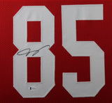 VERNON DAVIS (49ers red SKYLINE) Signed Autographed Framed Jersey Beckett
