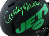 Curtis Martin Signed New York Jets F/S Eclipse Speed Helmet - PSA Auth *Green