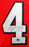 Champ Bailey Autographed Red College Style Jersey- Beckett W Hologram *Black