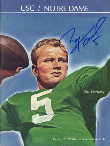 Paul Hornung Autographed 10/26/1985 Notre Dame vs USC Program JSA 38245