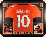 Emmanuel Sanders Signed Broncos 35x43 Custom Framed Jersey (JSA COA)