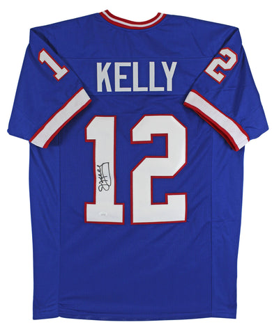 Jim Kelly Authentic Signed Blue Pro Style Jersey Autographed JSA Witness